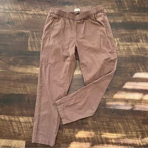 Pact organic cotton dusty brown twill pull on outdoor pants pockets medium READ